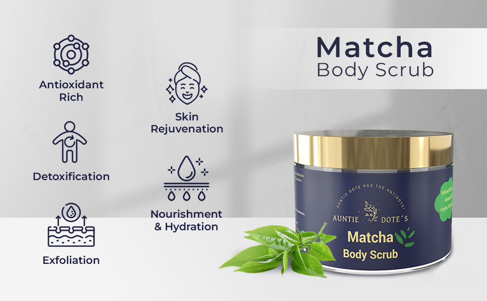 Auntie Dote’s Matcha Infused Dead Sea Salt Scrub