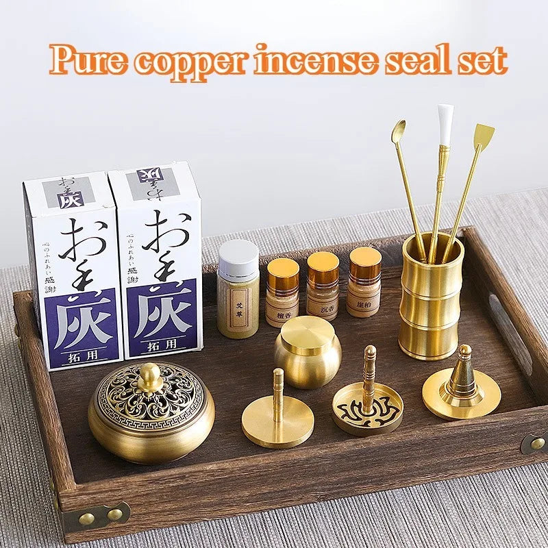 13pcs Brass Incense Tool Set
