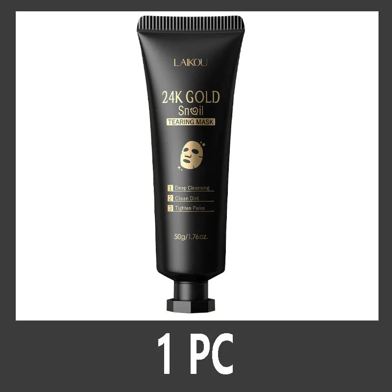 LAIKOU 24K Gold Snail Collagen Peel Off Face Mask 50g