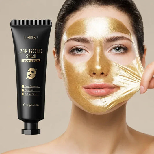 LAIKOU 24K Gold Snail Collagen Peel Off Face Mask 50g